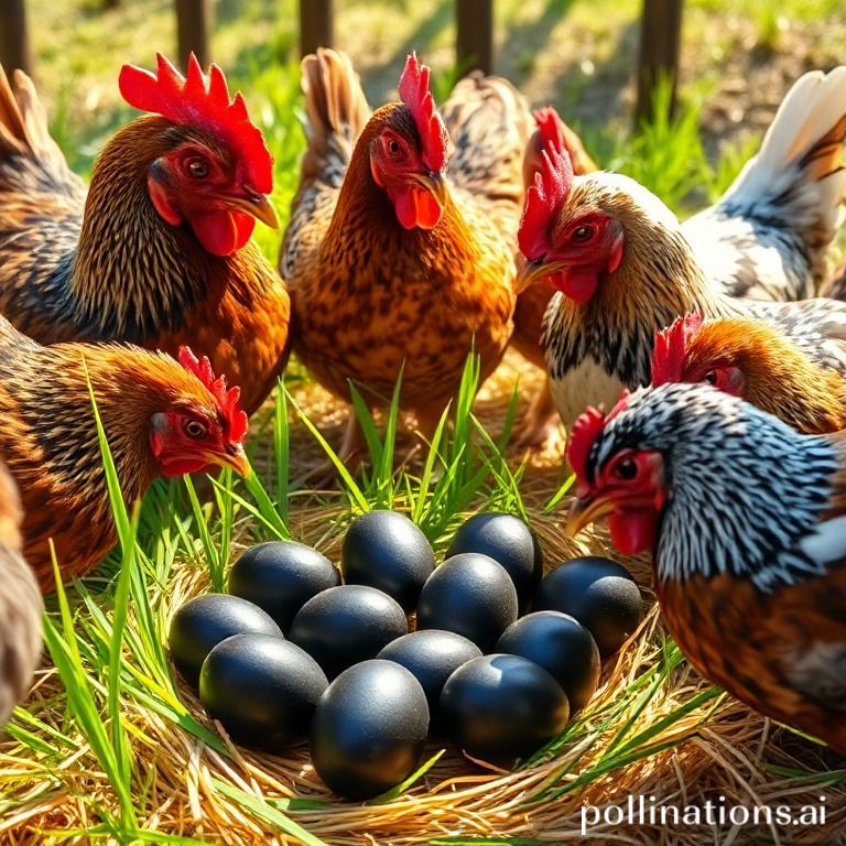 which chickens lay black eggs